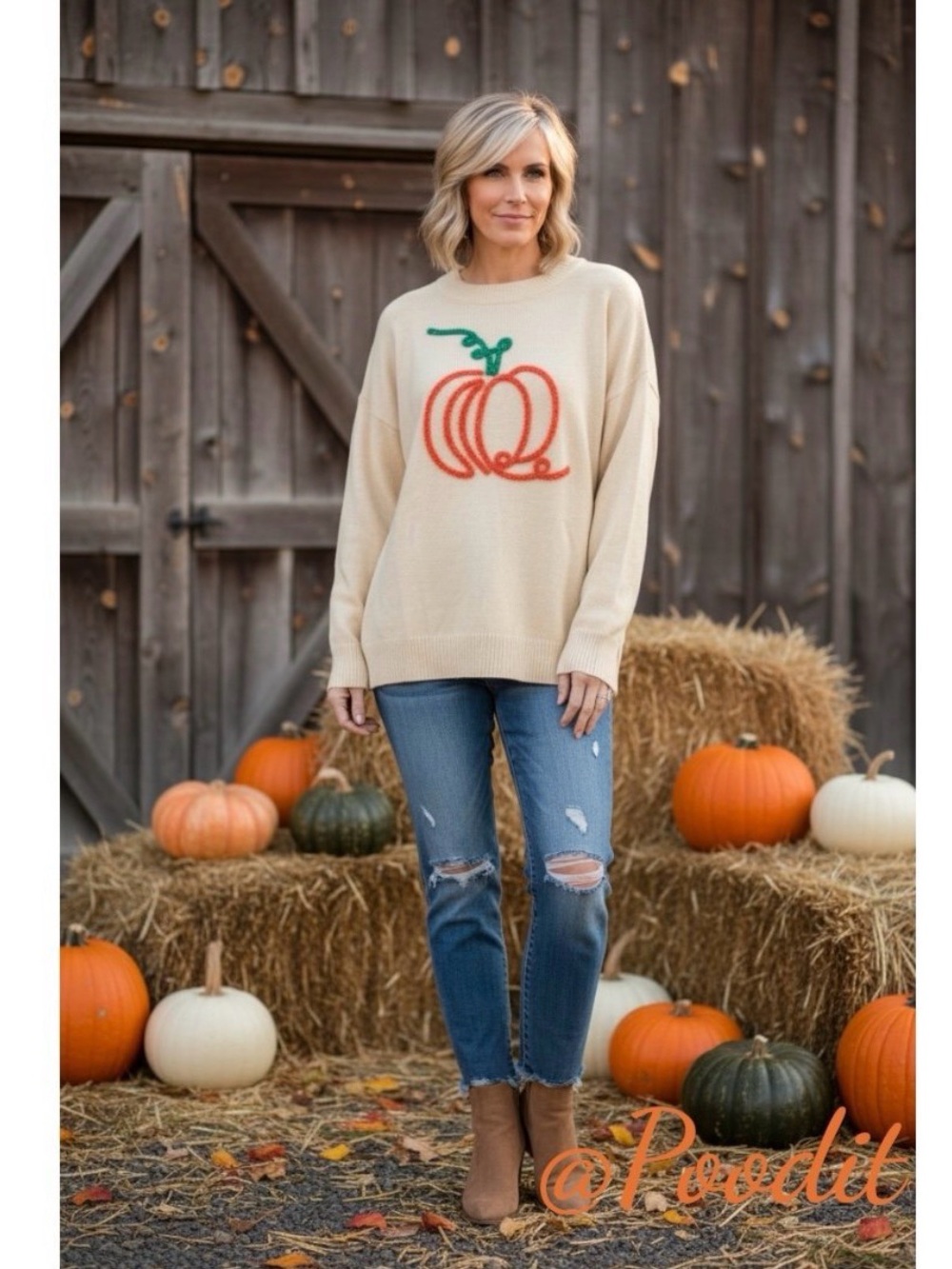 HAPTICS fall vibes shimmer tubing pumpkin plus size sweater 2X 3X